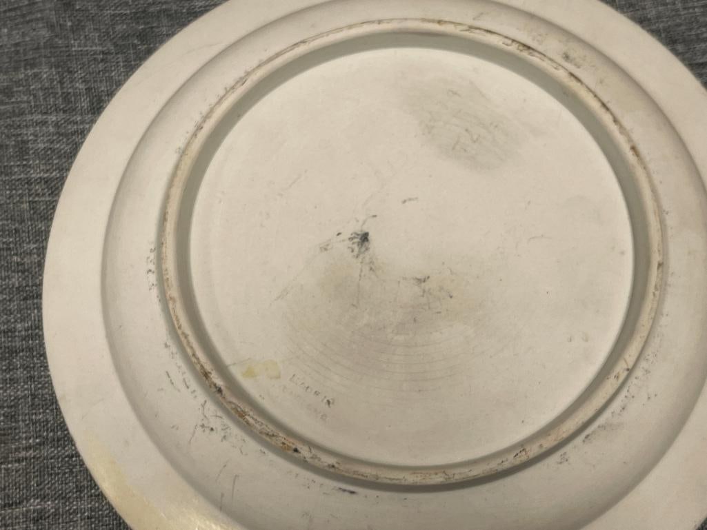 VINTAGE WEDGWOOD BUE AND WHITE JASPER WARE CHINA CREAMER, TEAPOT AND PLATE - 14