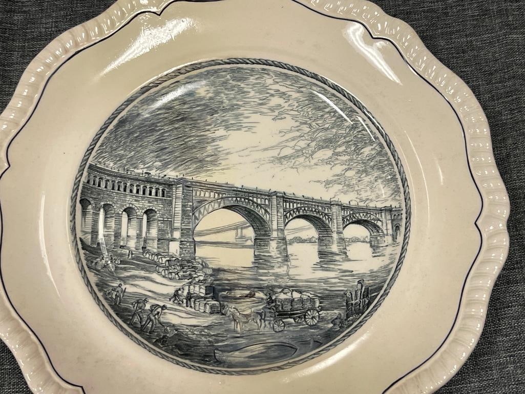 VINTAGE COPELAND SPODE ST. LOUIS PATTERN TRANSFERWARE PLATE - 2