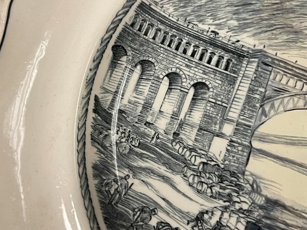 VINTAGE COPELAND SPODE ST. LOUIS PATTERN TRANSFERWARE PLATE - 4