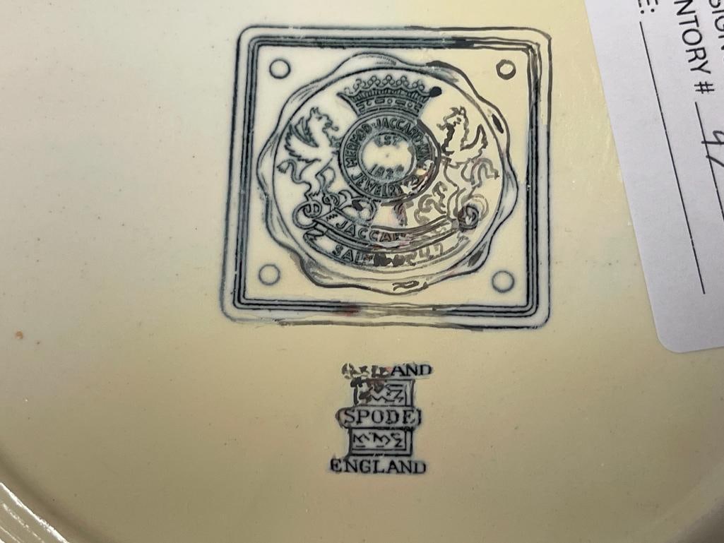 VINTAGE COPELAND SPODE ST. LOUIS PATTERN TRANSFERWARE PLATE - 6