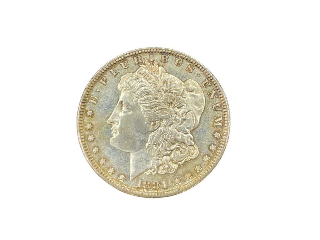 1881-S U.S. MORGAN SILVER DOLLAR: 90% SILVER