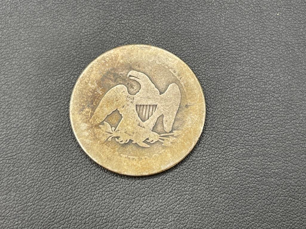 1858 U.S. SEATED LIBERTY SILVER HALF DOLLAR - 4