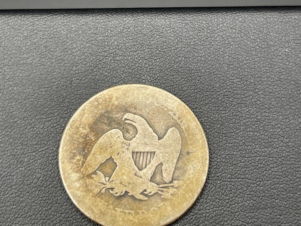 1858 U.S. SEATED LIBERTY SILVER HALF DOLLAR - 5