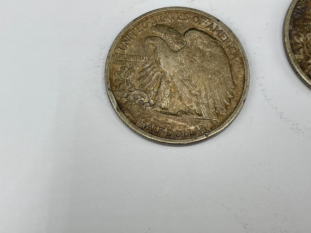 SEVEN U.S. WALKING LIBERTY SILVER HALF DOLLARS FEATURING DATES 1941 - 1946 - 11