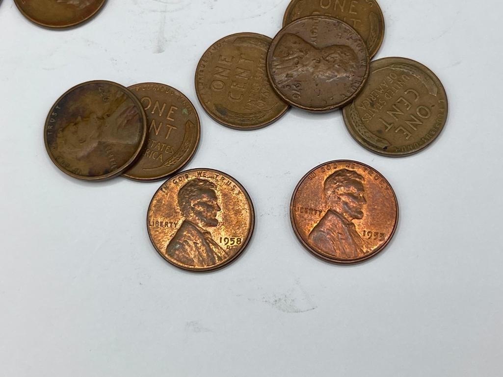 ASSORTED U.S. COINS INCLUDING FOUR 90% SILVER DIMES - 2