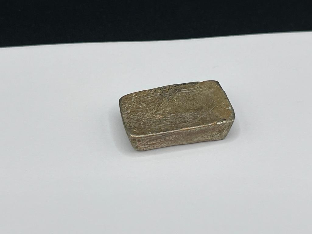 ANTIQUE W.H. FOSTER MID 1800'S COMSTOCK MINE CARSON CITY, NEVADA ONE TROY OUNCE SILVER BAR - 4