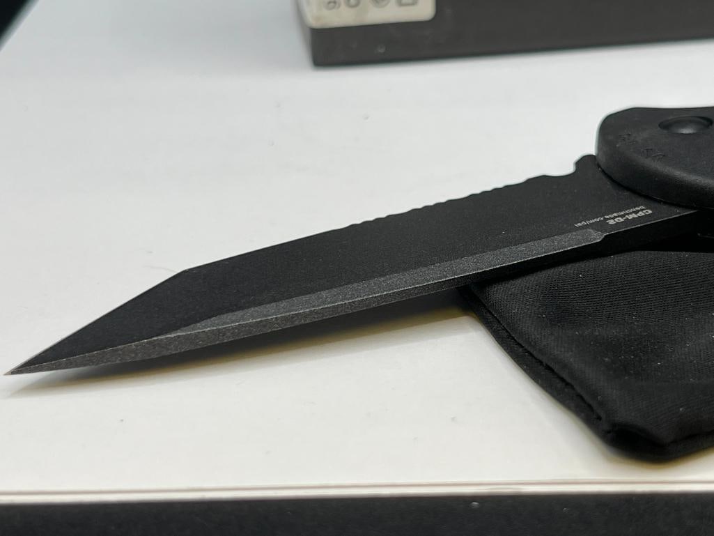 BENCHMADE 9070BK CLAYMORE AUTOMATIC FOLDING KNIFE WITH ORIGINAL BOX AND DRAWSTRING POUCH - 7