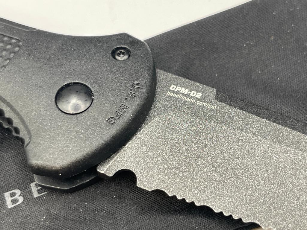 BENCHMADE 9070BK CLAYMORE AUTOMATIC FOLDING KNIFE WITH ORIGINAL BOX AND DRAWSTRING POUCH - 8