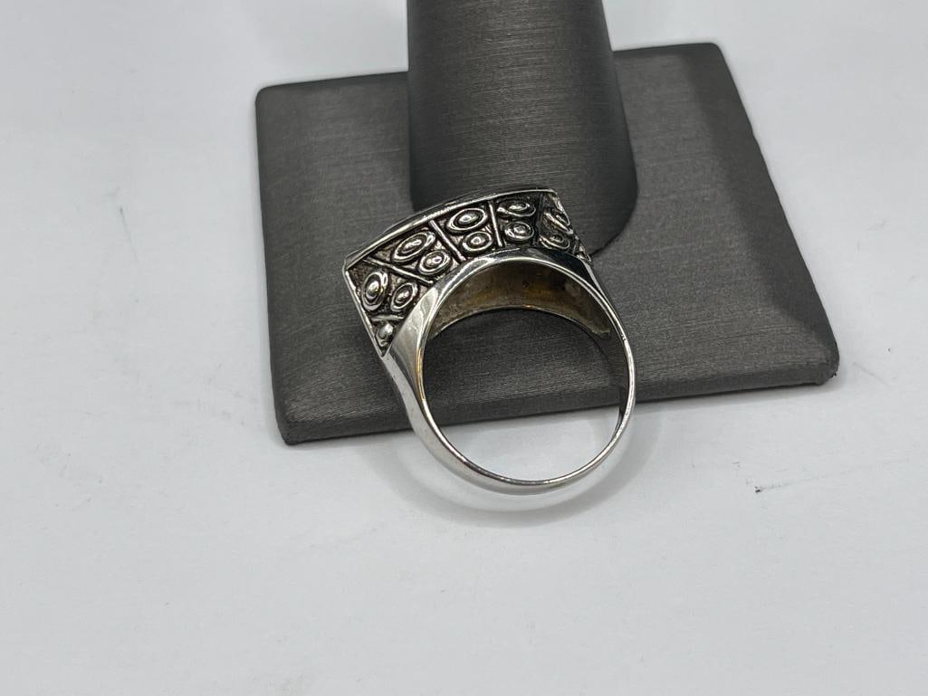 STERLING SILVER MARQUISE CUT CZ FASHION RING - 4