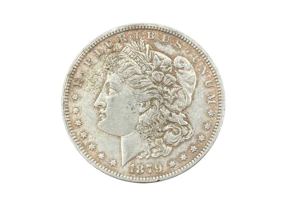 1879 U.S. MORGAN SILVER DOLLAR: 90% SILVER