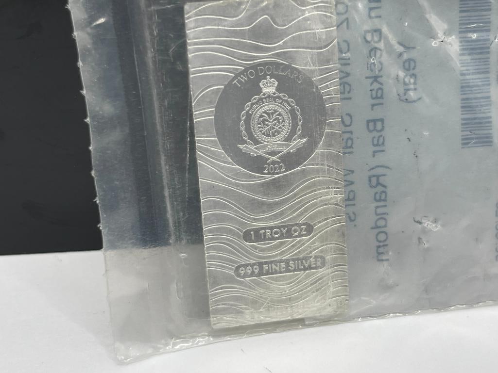 APMEX ISSUED 2022 NIUE STAR WARS MANDALORIAN BESKAR .999 FINE SILVER $2 BAR - 2