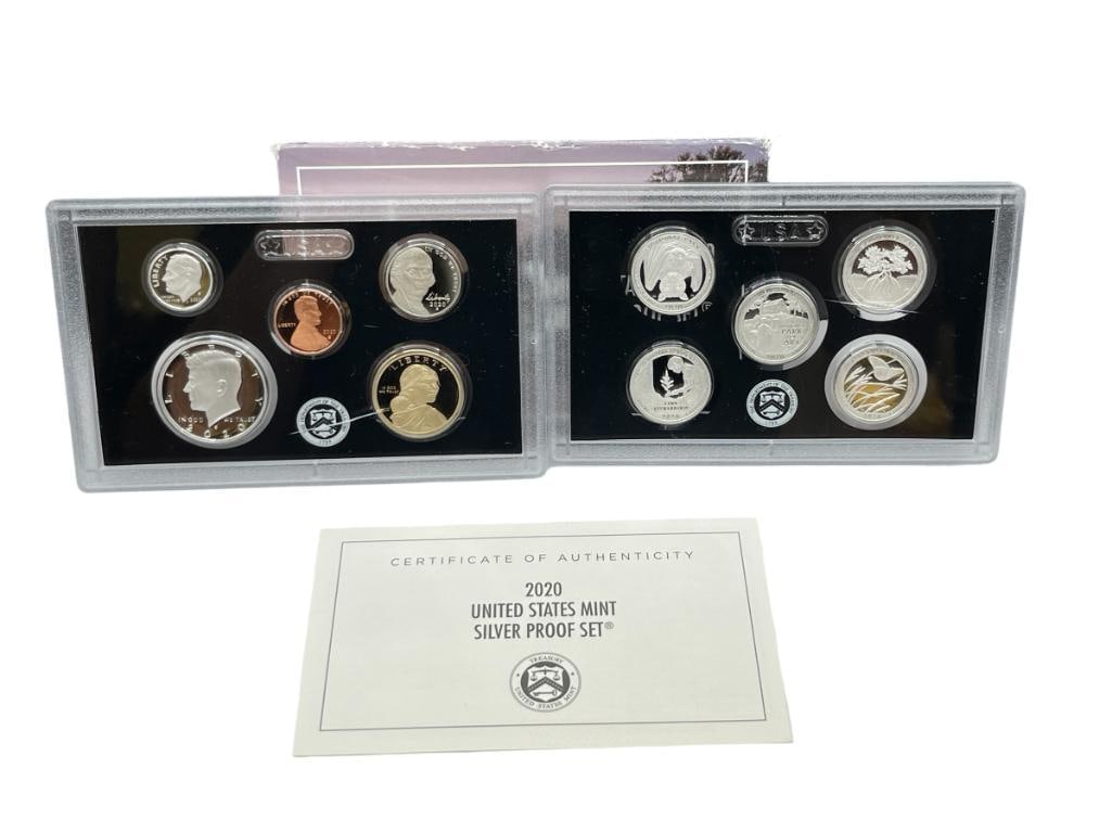 2020 U.S. MINT SILVER PROOF SET FEATURING SEVEN .999 FINE SILVER COINS (1 of 13)