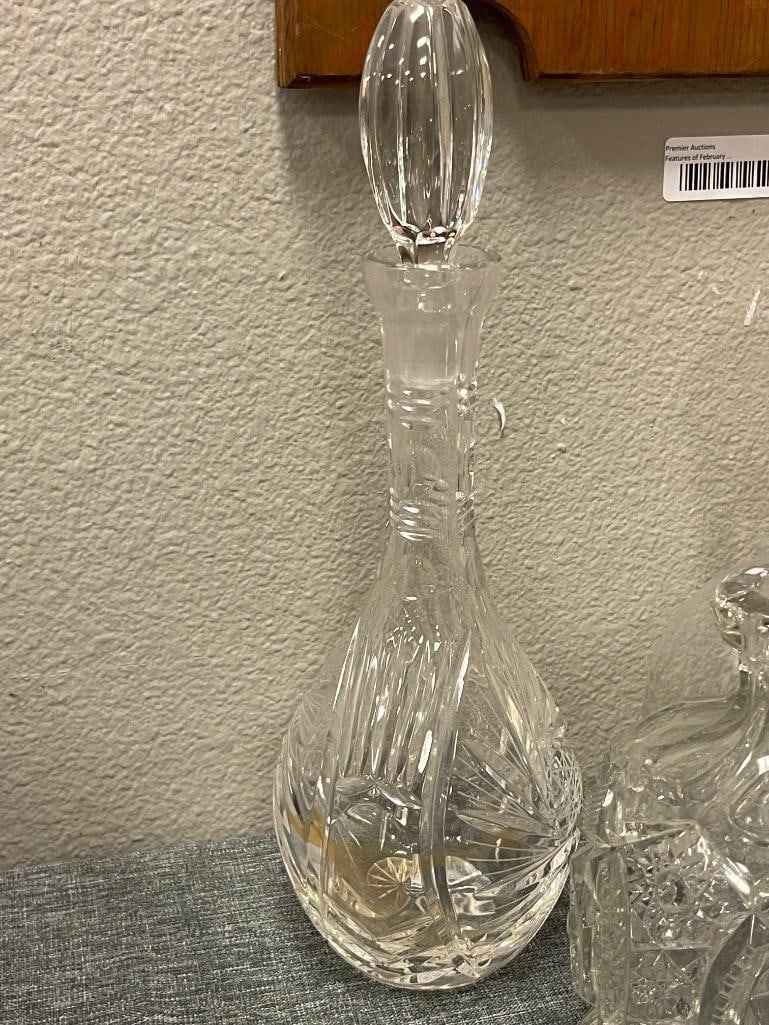 CRYSTAL AND GLASS DECANTERS - 4