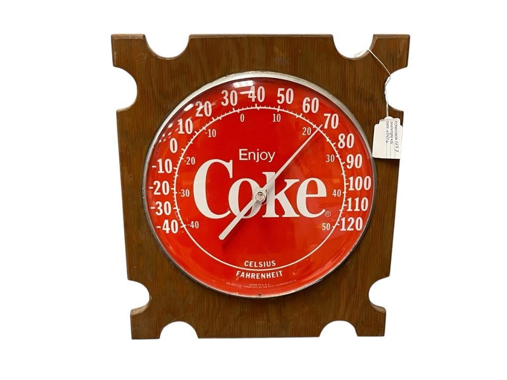 VINTAGE COCA-COLA THE ORIGINAL JUMBO DIAL BY THE OHIO THERMOMETER CO. ADVERTISEMENT THERMOMETER (1 of 5)