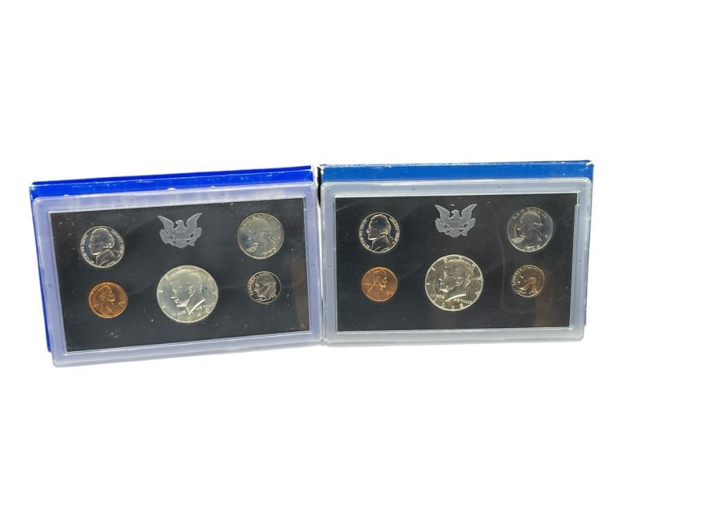 1968 AND 1970 U.S. PROOF SETS INCLUDING 1970-S AND 1968-S KENNEDY 40% SILVER HALF DOLLARS (1 of 10)