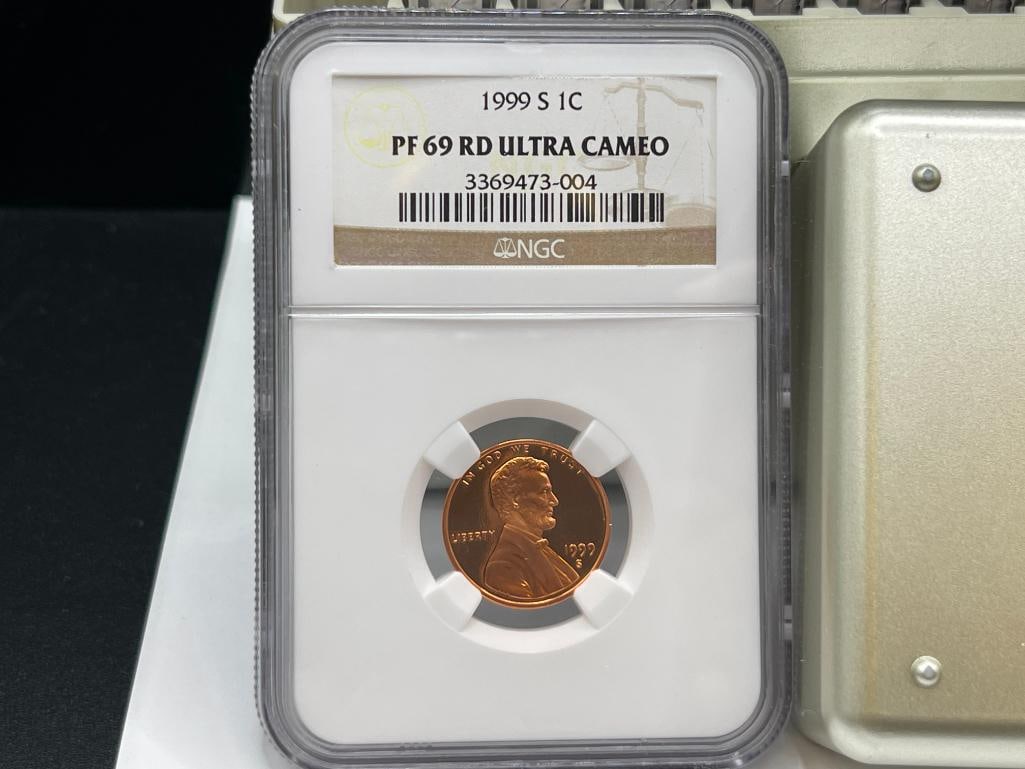 1999 - 2008-S U.S. LINCOLN PENNY SET GRADED BY NGC PF69 RD ULTRA CAMEO - 3