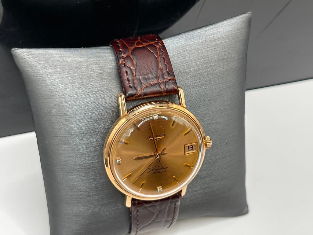 LONGINES FLAGSHIP AUTOMATIC 17 JEWELS WRISTWATCH FEATURING 18K ROSE GOLD CASE - 2