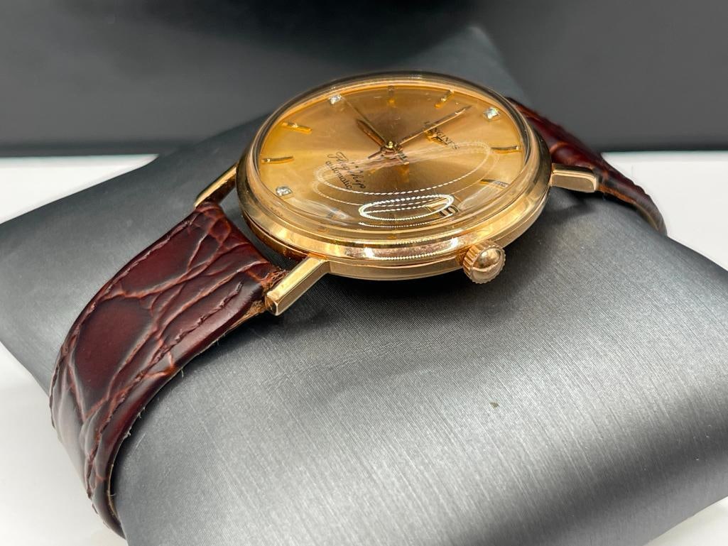 LONGINES FLAGSHIP AUTOMATIC 17 JEWELS WRISTWATCH FEATURING 18K ROSE GOLD CASE - 4