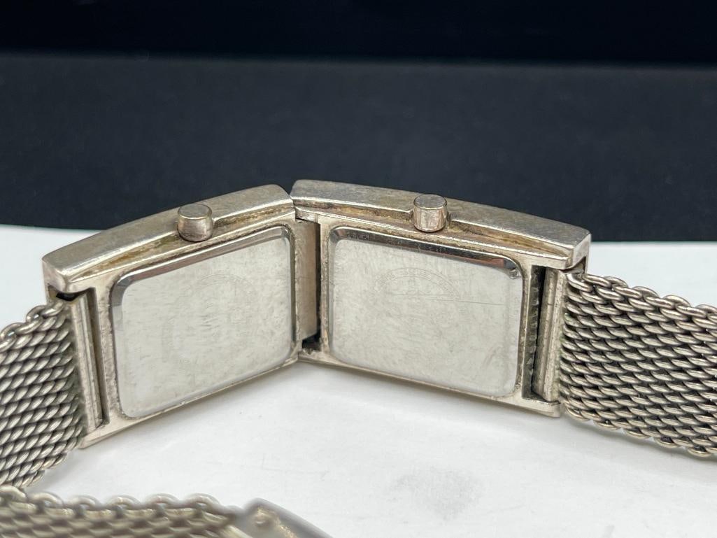 ECCLISSI MESH BAND STERLING SILVER WRISTWATCH BRACELET - 5