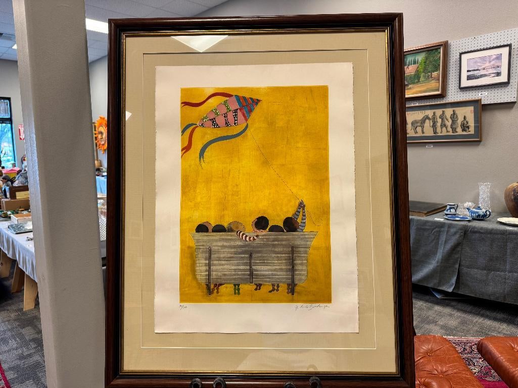 GRACIELDA RODO BOULANGER RENOWN BOLIVIAN ARTIST LIMITED EDITION PRINT TITLED KITE OR KITE FLYER - 2