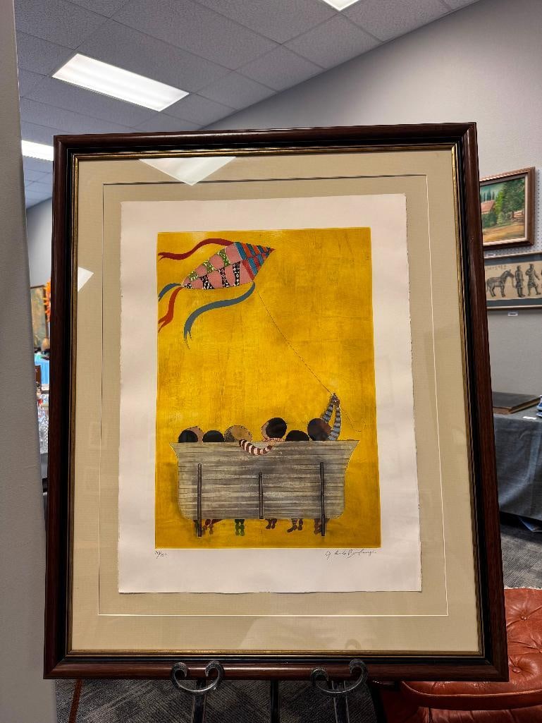 GRACIELDA RODO BOULANGER RENOWN BOLIVIAN ARTIST LIMITED EDITION PRINT TITLED KITE OR KITE FLYER - 3