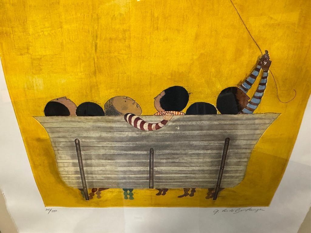 GRACIELDA RODO BOULANGER RENOWN BOLIVIAN ARTIST LIMITED EDITION PRINT TITLED KITE OR KITE FLYER - 7