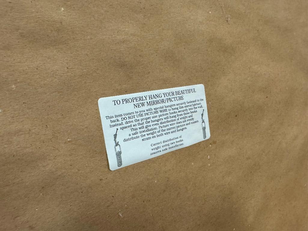 NEICLASSICAL STYLED BEVELED FRAMED MIRROR GOLD IIN COLOR - 6