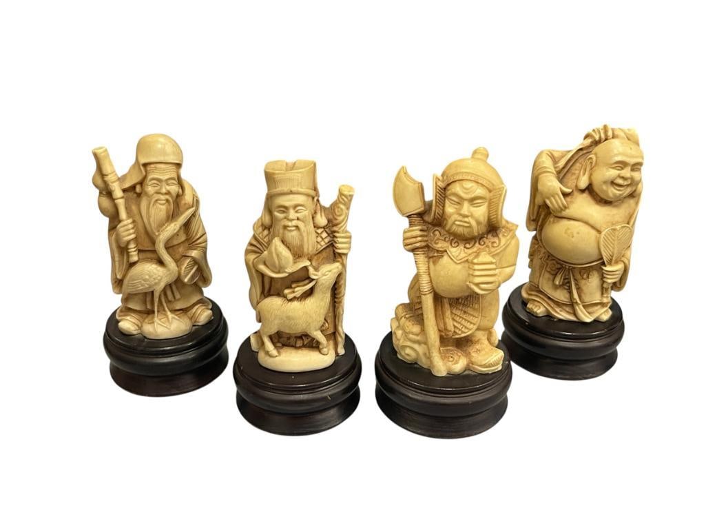 ARNAT IMPORTS ORIENTAL GOD FIGURES LONG LIFE, FORTUNE, HAPPINESS, AND VICTORY (1 of 17)