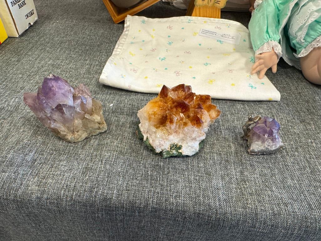 CITRINE AND AMETHYST QUARTZ CRYSTAL CLUSTERS - 2