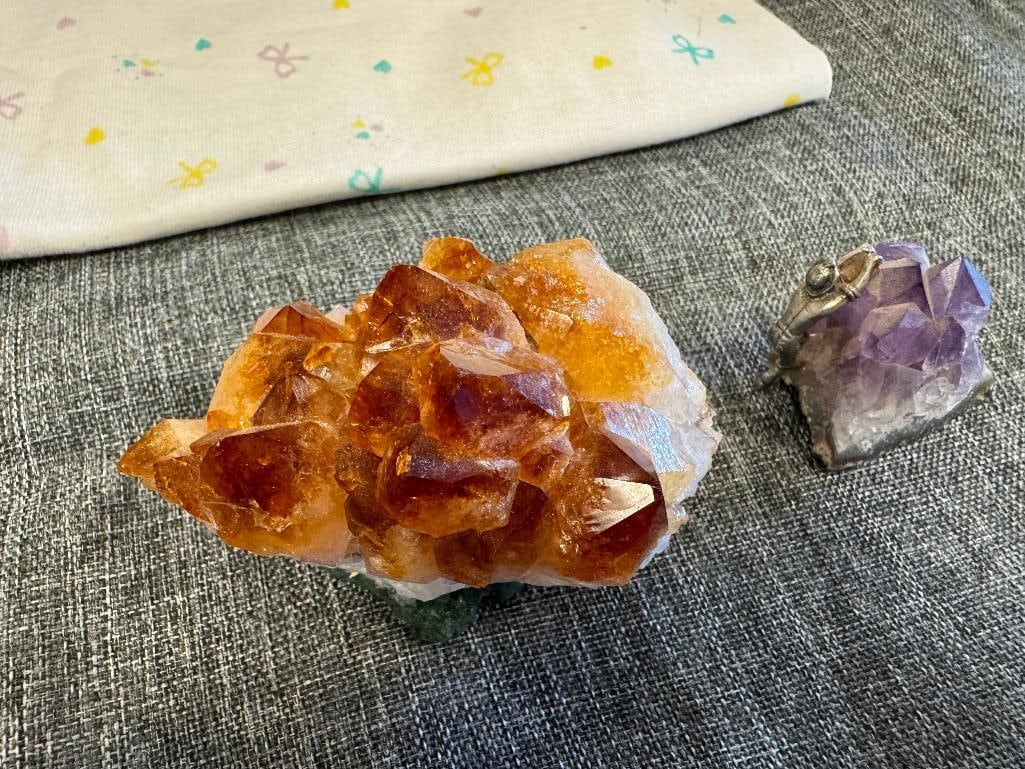 CITRINE AND AMETHYST QUARTZ CRYSTAL CLUSTERS - 6