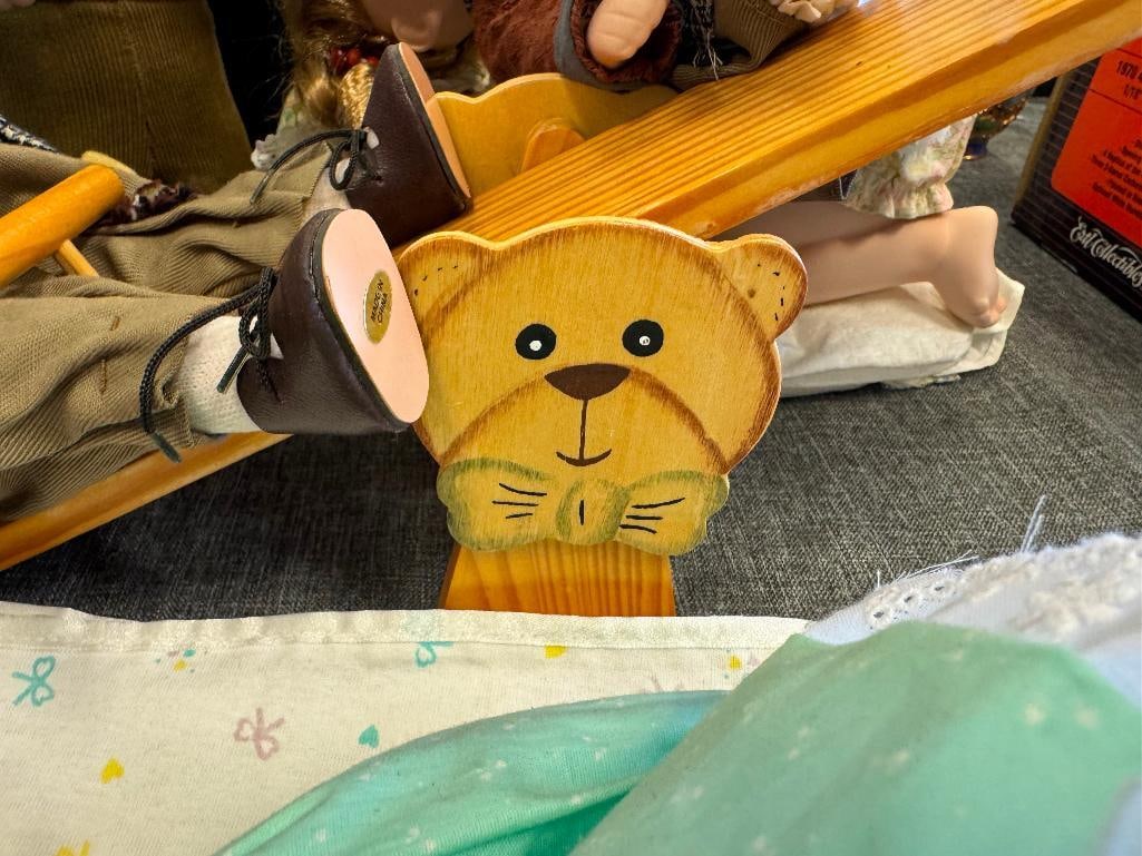 FIVE PORCELAIN DOLLS WITH OUTFITS AND ACCESORIES - 6