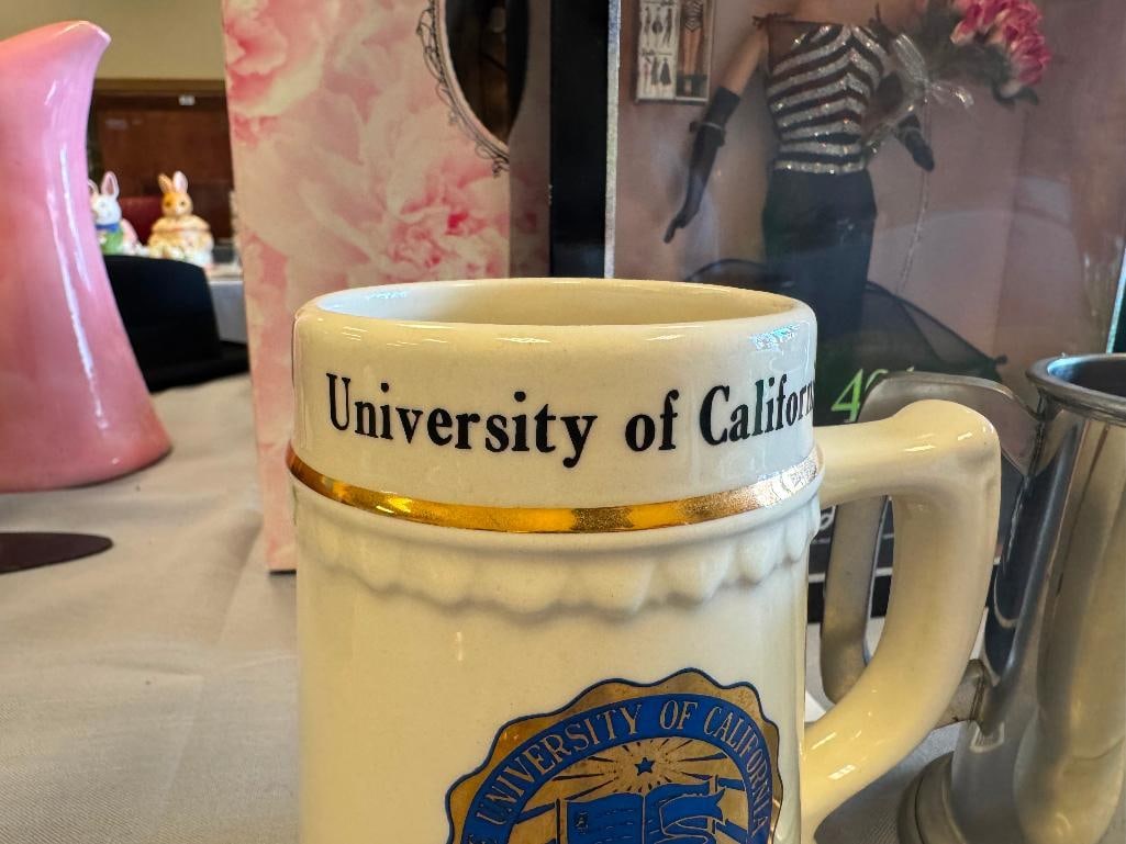 PEWTER AND CERAMIC MUGS UNIVERSITY OF CALIFORNIA DAVIS CAMPUS 10TH TACTICAL RECON WING - 4