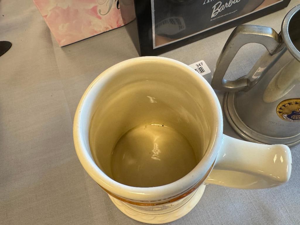 PEWTER AND CERAMIC MUGS UNIVERSITY OF CALIFORNIA DAVIS CAMPUS 10TH TACTICAL RECON WING - 7