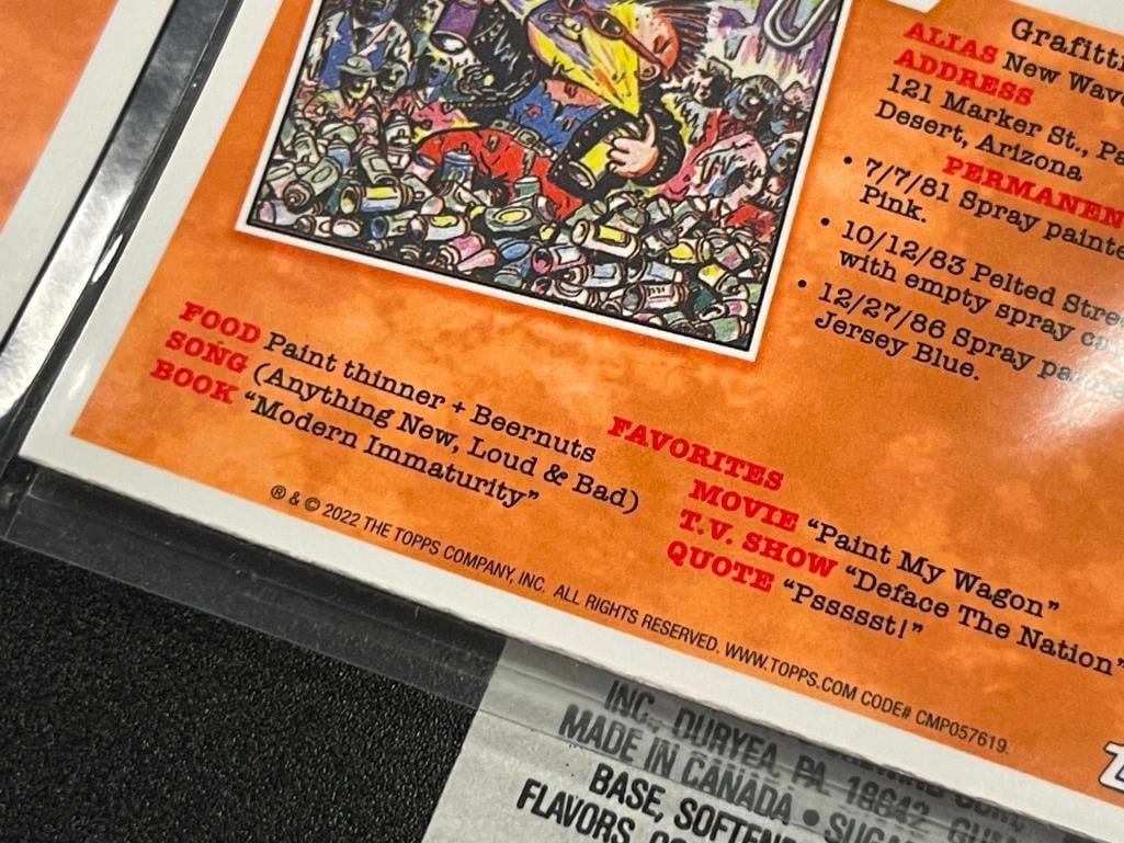 1986 GARBAGE PAIL KIDS SERIES 1-5 2021 TOPPS CHROME SERIES 4 & 5 COLLECTOR STICKER CARDS - 17