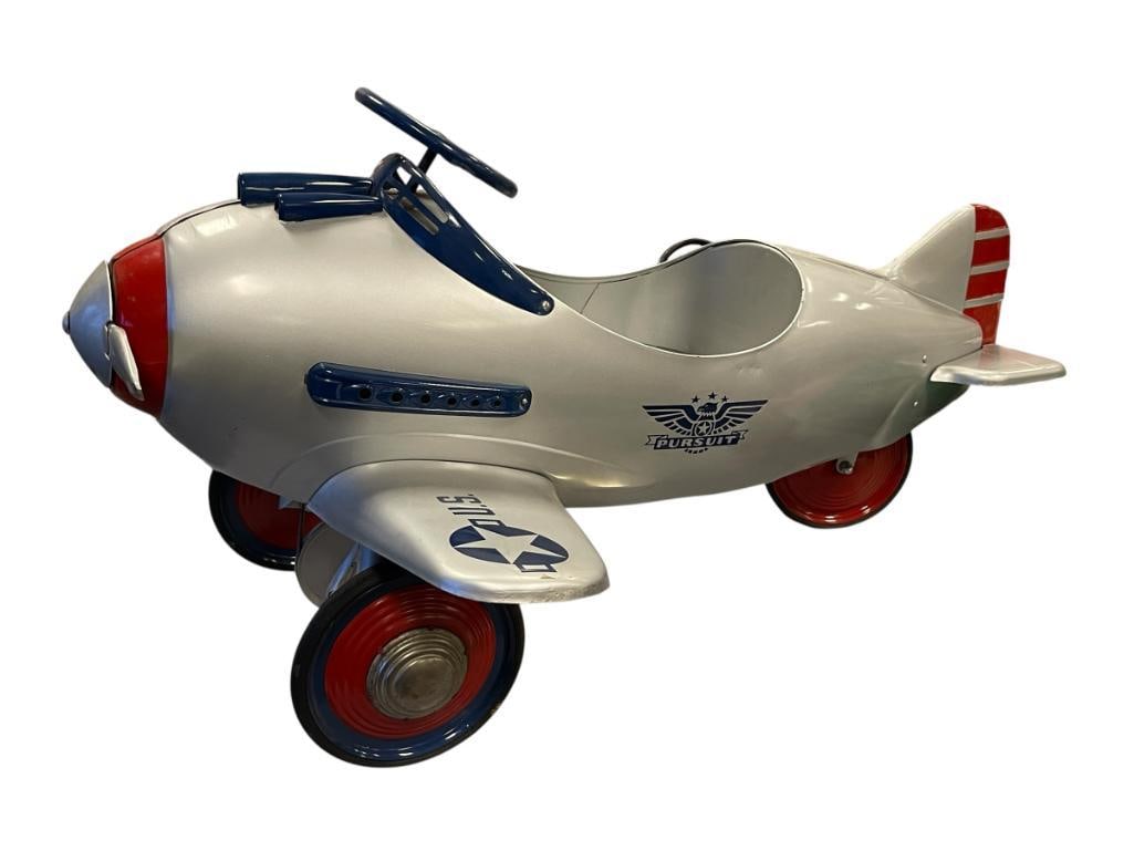 REPRODUCTION MURRAY STEELCRAFT PURSUIT PEDAL PLANE WWII ERA FIGHTER PLANE DESIGN (1 of 1)