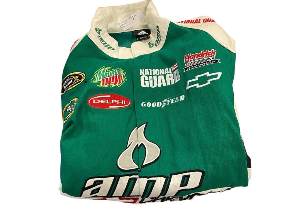 MOUNTAIN DEW AMP AND CHEVROLET NASCAR SPONSOR JACKETS: ADIDAS AMP AND CRUISIN SPORTS CHEVROLET JACKET SIZE XXL AND XL 
