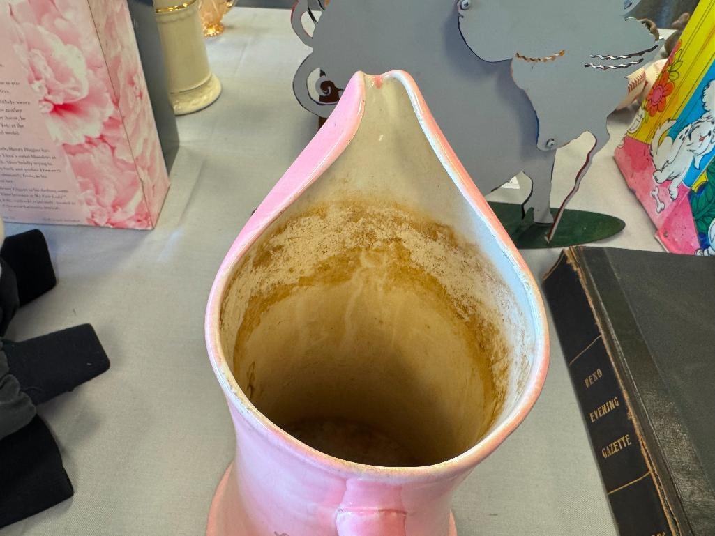 VINTAGE PINK ART POTTERY CIRC 1930'S - 1950'S - 3