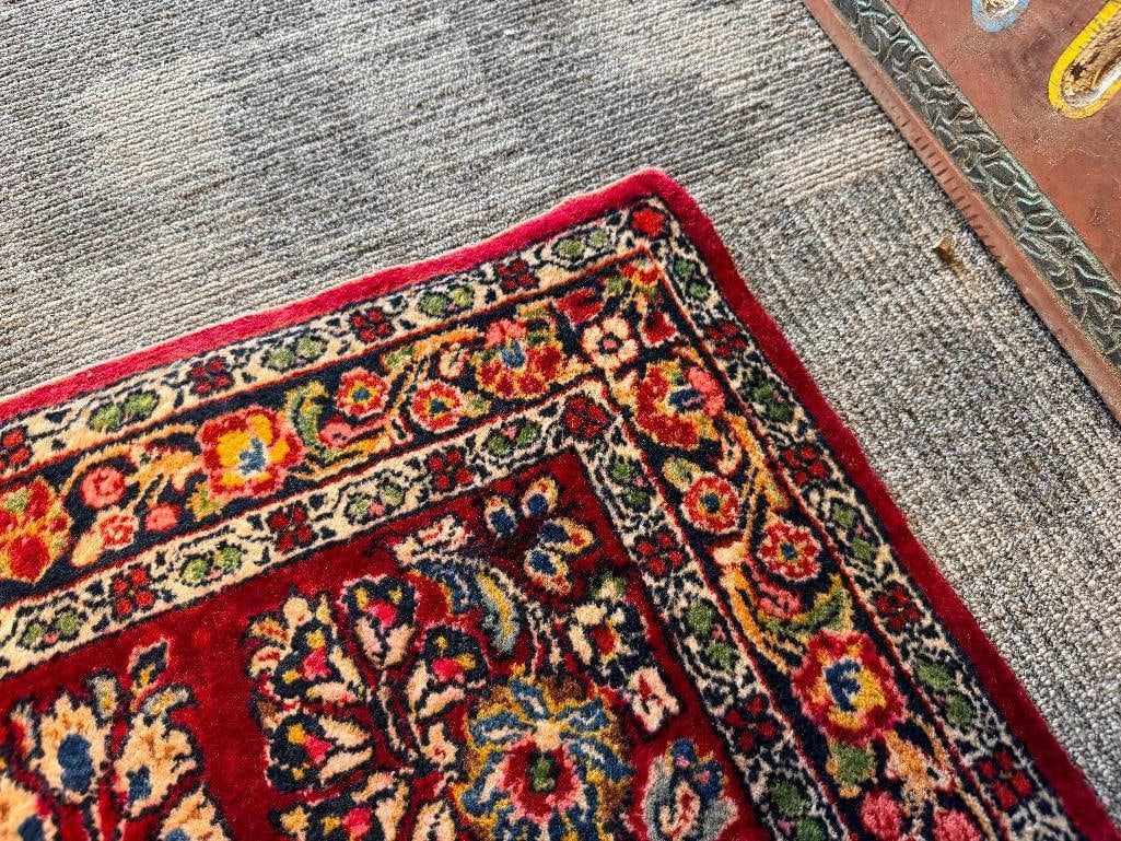 SEMI-ANTIQUE HAND WOVEN WOOL PILE PERSIAN SAROUK LONG HALLWAY COLOR - 4