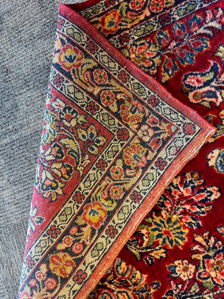 SEMI-ANTIQUE HAND WOVEN WOOL PILE PERSIAN SAROUK LONG HALLWAY COLOR - 5