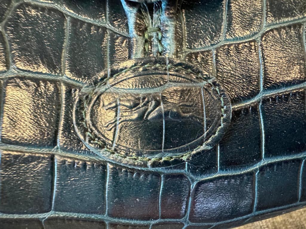 LONGCHAMP ALLIGATOR GRAIN BLUE LEATHER TOTE MADE IN FRANCE - 3