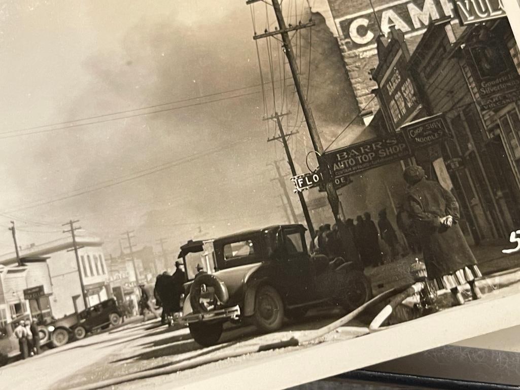 ANTIQUE BLACK AND WHITE ELY, NV FIRE PHOTOS CIRCA NOV. 1927 CAMPTON COMMERCIAL CO. - 12