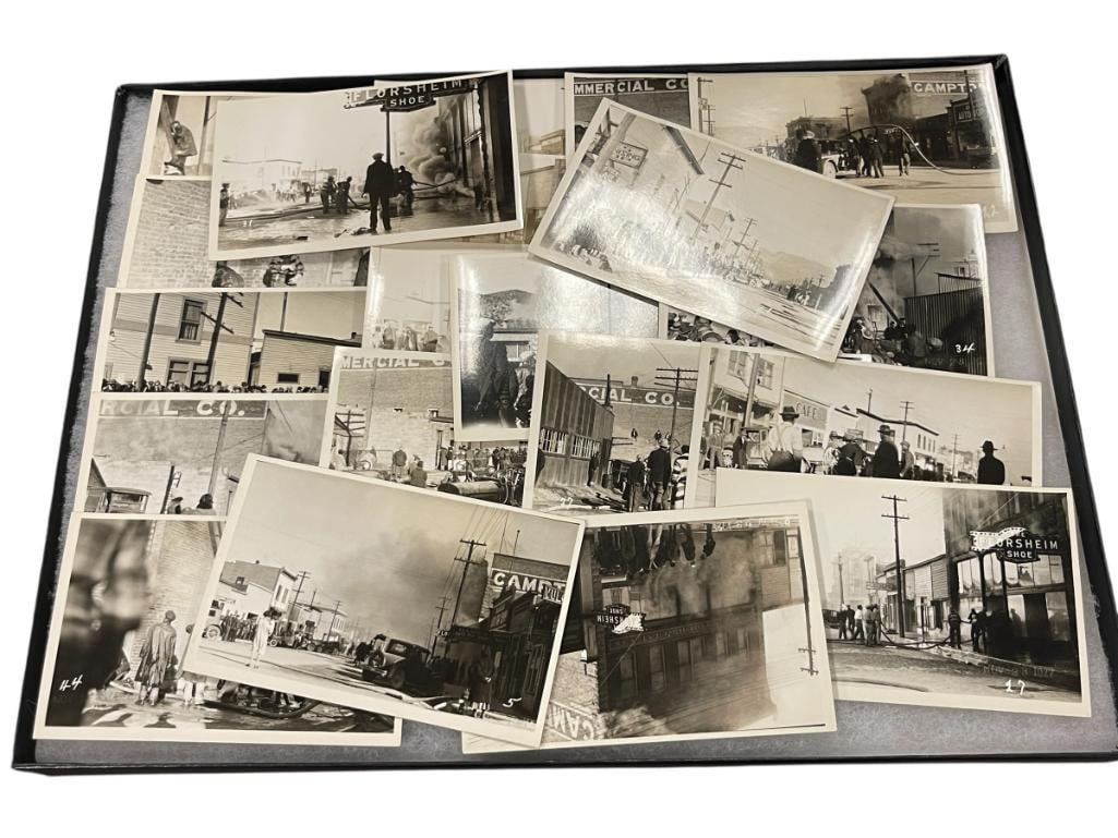 ANTIQUE BLACK AND WHITE ELY, NV FIRE PHOTOS CIRCA NOV. 1927 CAMPTON COMMERCIAL CO. (1 of 1)