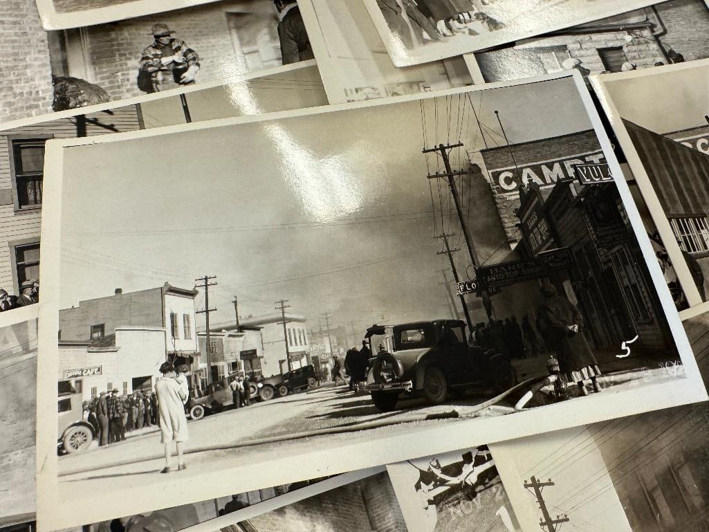 ANTIQUE BLACK AND WHITE ELY, NV FIRE PHOTOS CIRCA NOV. 1927 CAMPTON COMMERCIAL CO. - 3