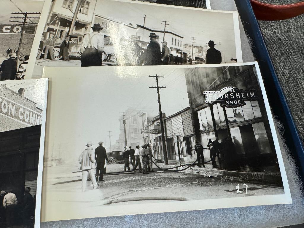 ANTIQUE BLACK AND WHITE ELY, NV FIRE PHOTOS CIRCA NOV. 1927 CAMPTON COMMERCIAL CO. - 6