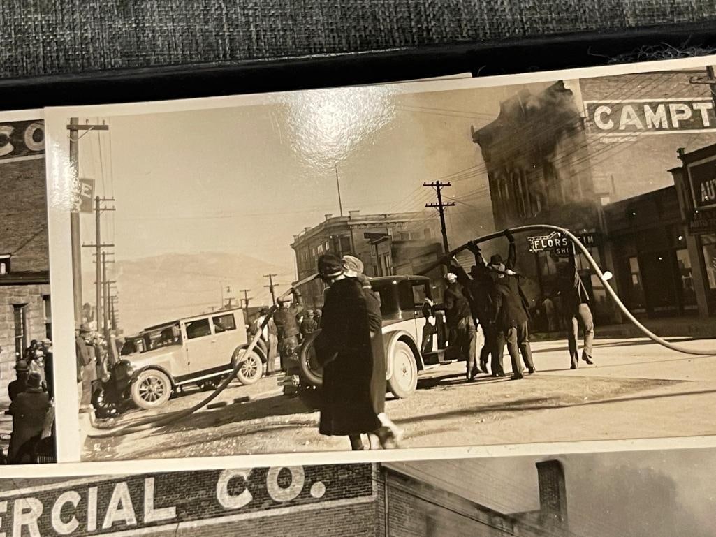 ANTIQUE BLACK AND WHITE ELY, NV FIRE PHOTOS CIRCA NOV. 1927 CAMPTON COMMERCIAL CO. - 8