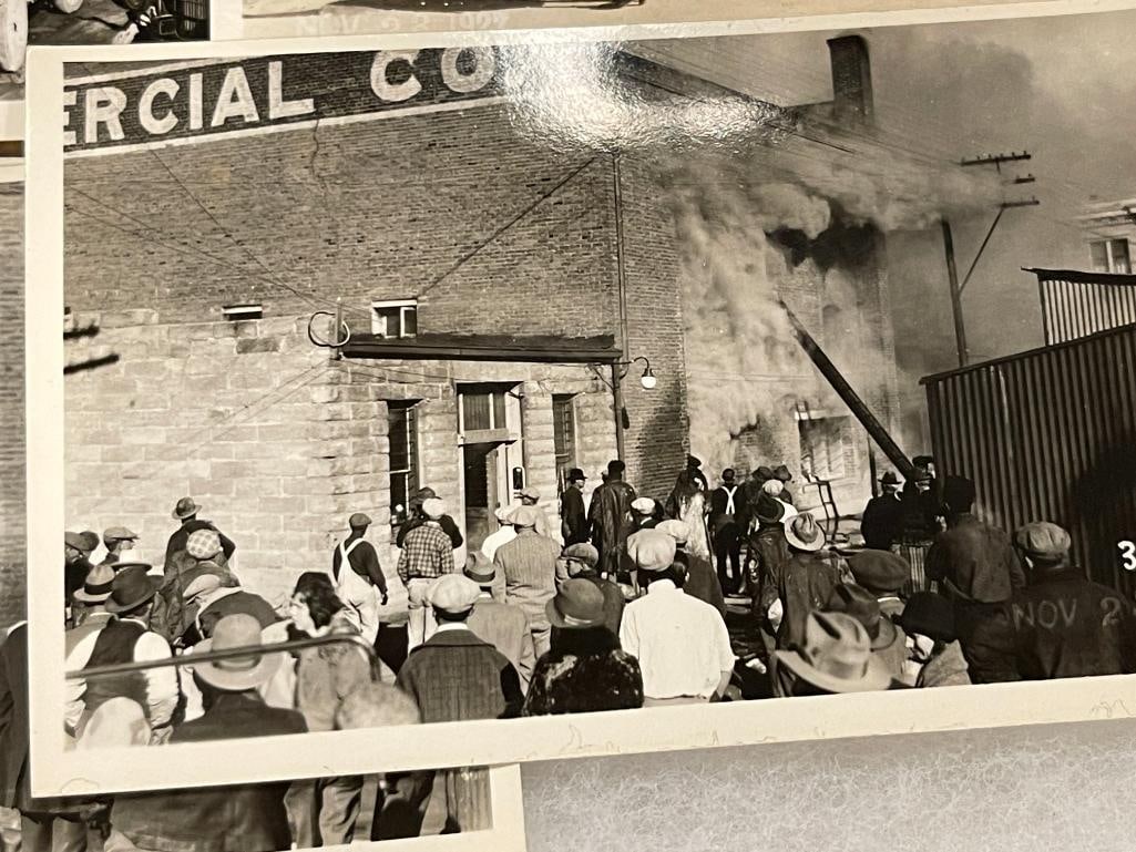 ANTIQUE BLACK AND WHITE ELY, NV FIRE PHOTOS CIRCA NOV. 1927 CAMPTON COMMERCIAL CO. - 9