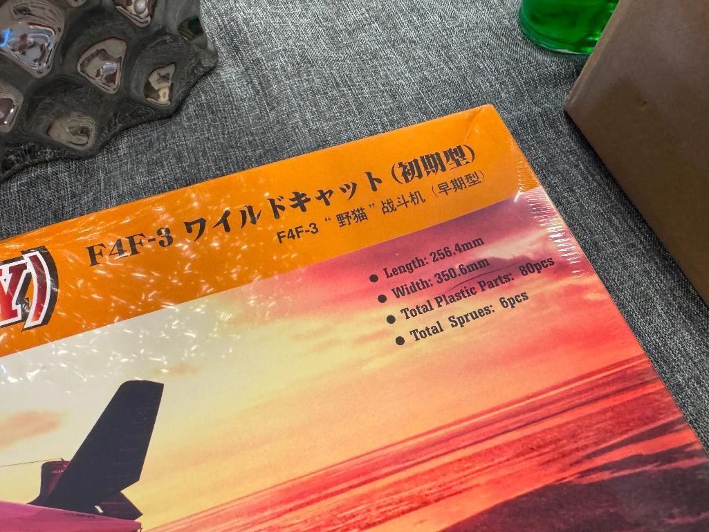 SIX AIRCRAFT MODEL KITS AIRFIX, MONOGRAM, DML, HOBBY BOSS, 1/72 AND 1/48 SCALE - 13