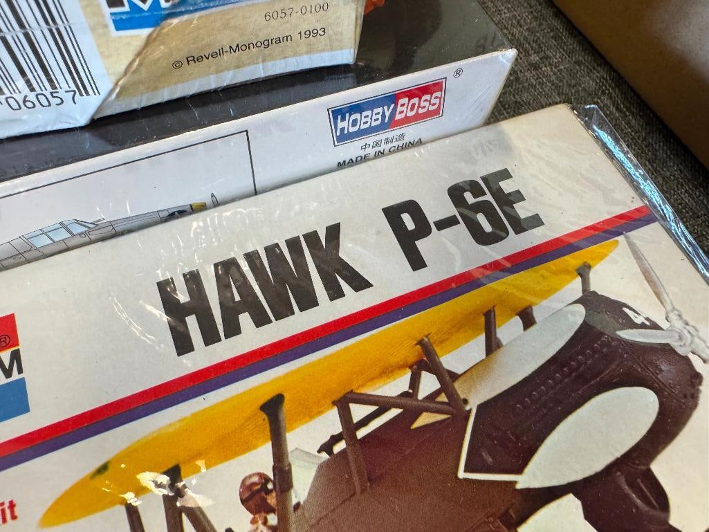 SIX AIRCRAFT MODEL KITS AIRFIX, MONOGRAM, DML, HOBBY BOSS, 1/72 AND 1/48 SCALE - 5