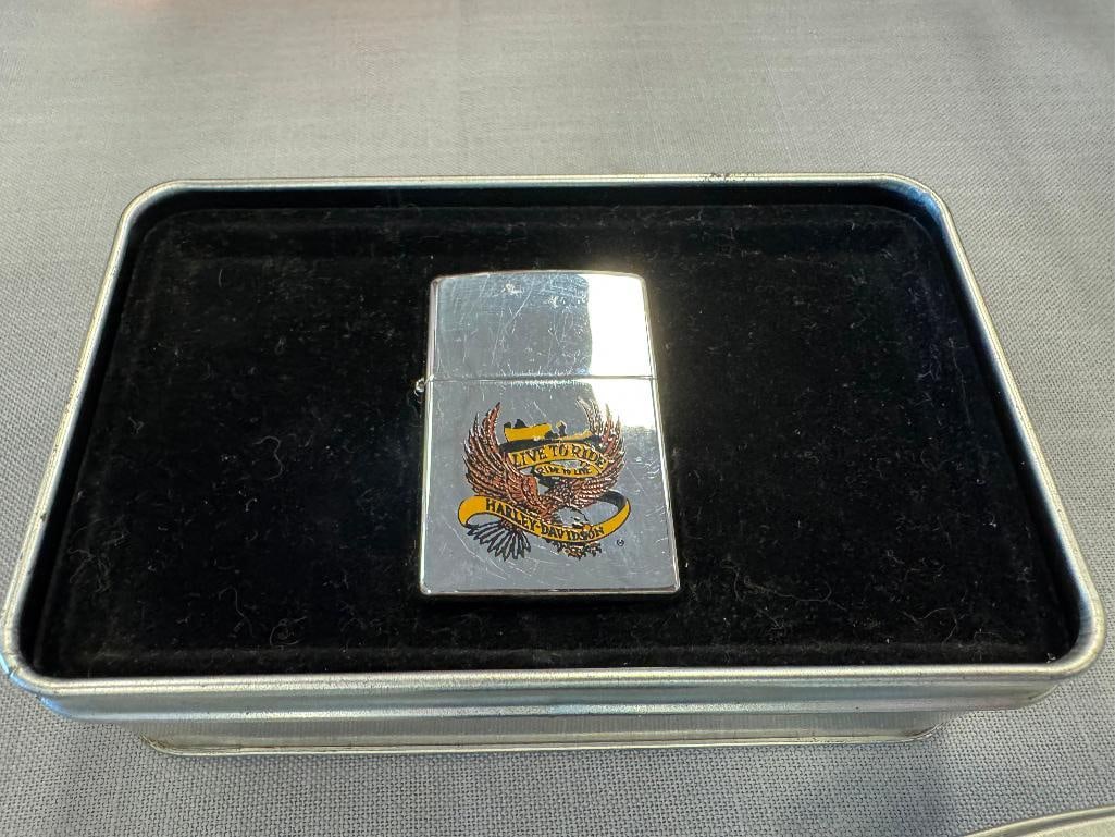 ZIPPO ADVERTISMENT LIGHTERS HARLEY DAVIDOSON, MILLER LITE, AND NASCAR MARK MARTIN - 11