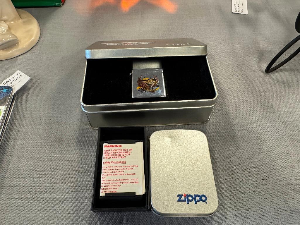 ZIPPO ADVERTISMENT LIGHTERS HARLEY DAVIDOSON, MILLER LITE, AND NASCAR MARK MARTIN - 2